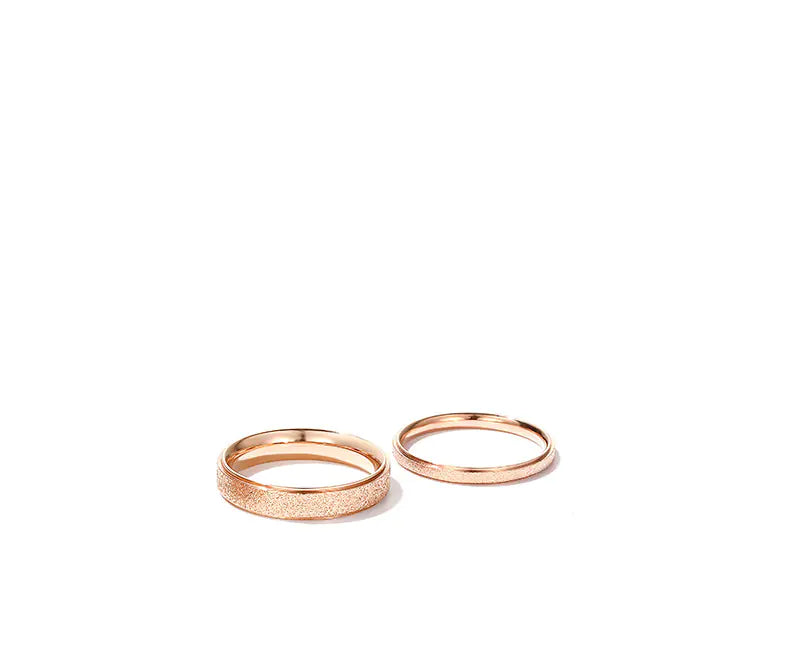 "18K Rose Gold Titanium Ring – Modern Elegance"