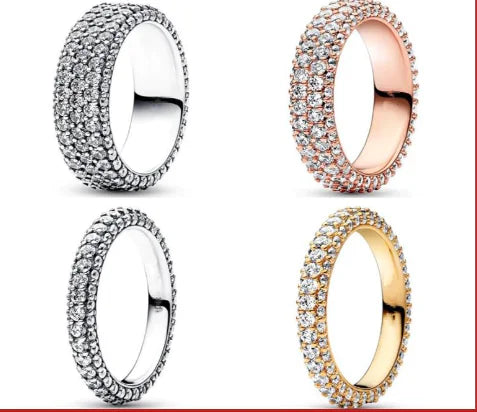 "Luxury Rose Gold Diamond Ring – Sparkling Statement Piece"