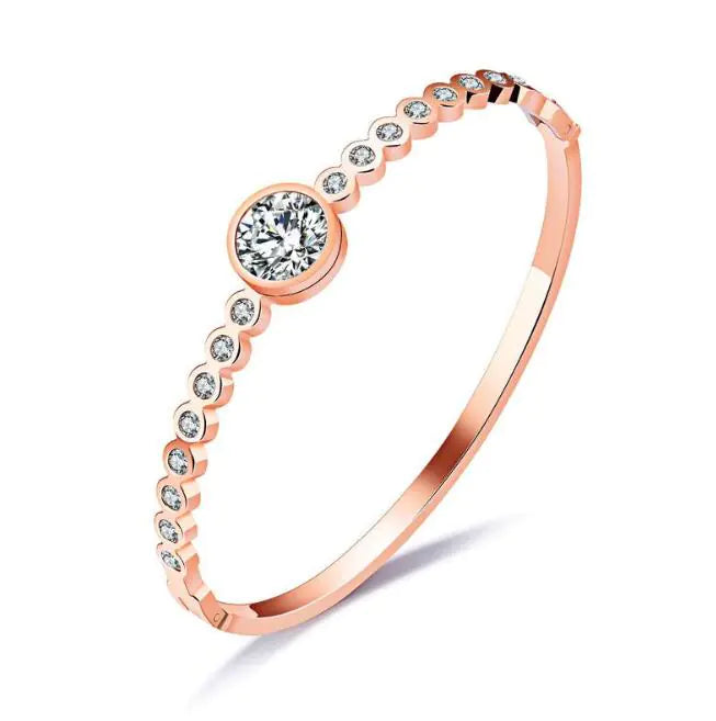 Elegant Gold-Plated Titanium Bracelet