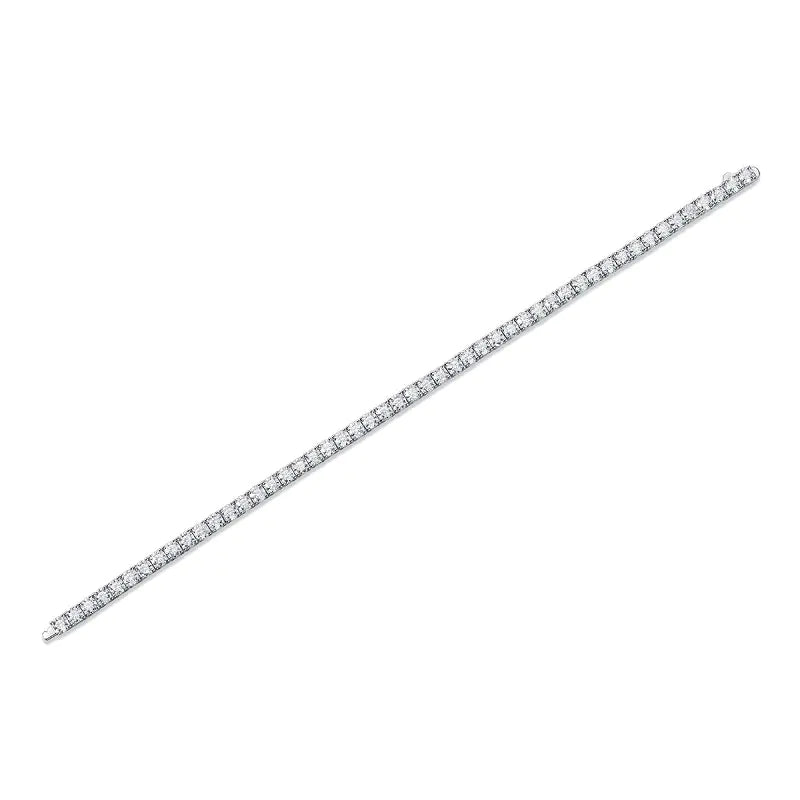 "925 Silver Moissanite Bracelet – Dazzling Tennis Design for Women"