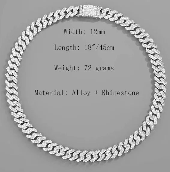"Iced-Out Diamond Necklace – Bold & Fashion-Forward"