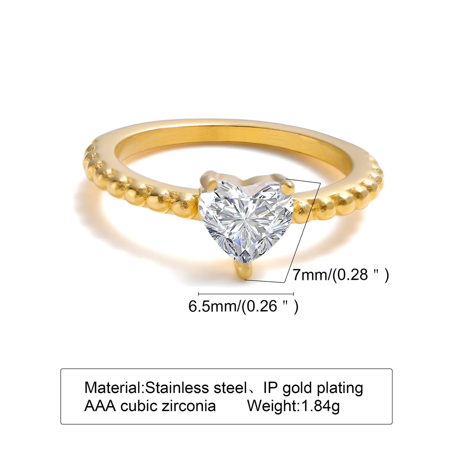"Gold Ring with Zircon Stone – Perfect for Women"