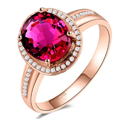 "Luxury Adjustable Red Ruby Diamond Ring – Statement Jewelry"