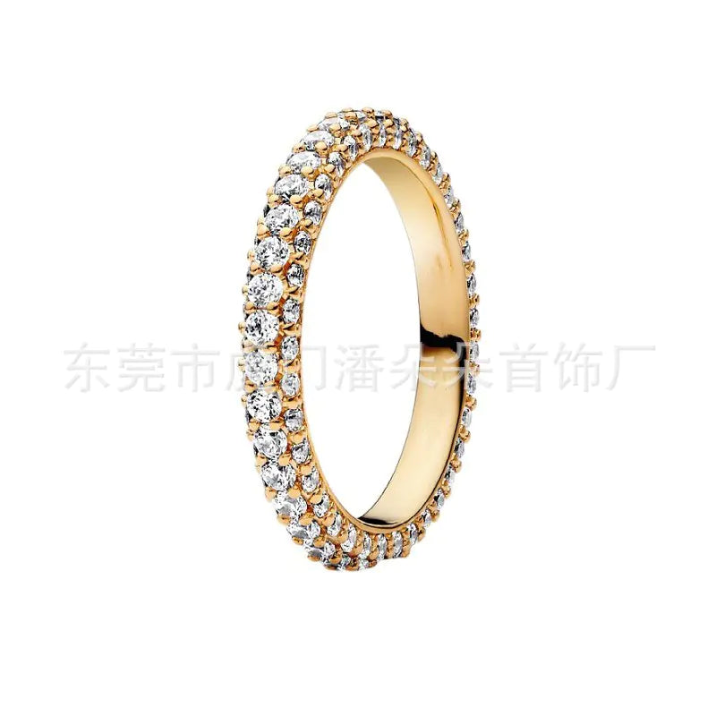 "Luxury Rose Gold Diamond Ring – Sparkling Statement Piece"