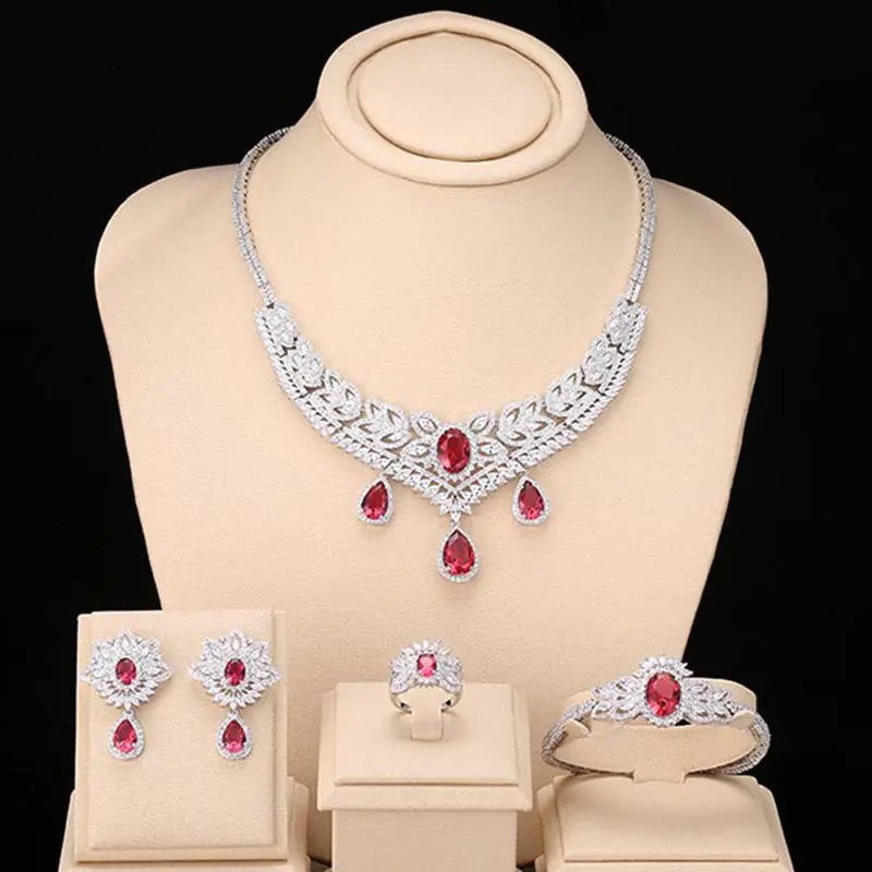 "Bridal Zirconia Jewelry Collection – Regal Bride Design"