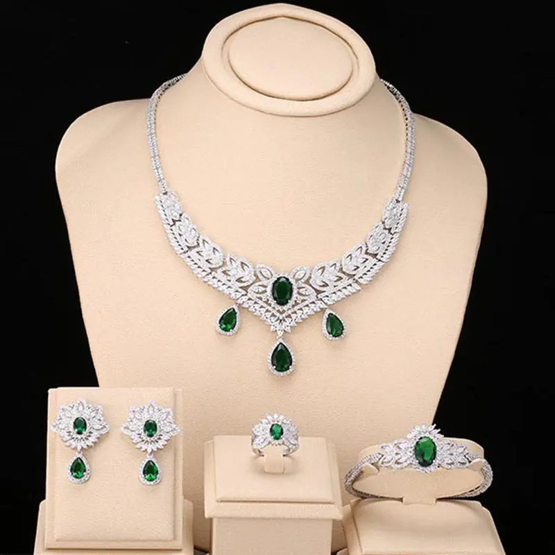"Bridal Zirconia Jewelry Collection – Regal Bride Design"