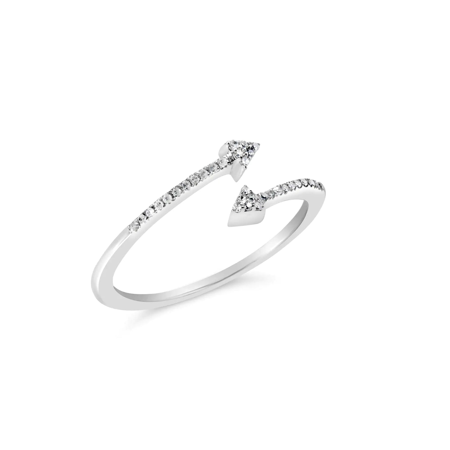 "Luxury Arrowhead Open Ring – Sleek and Contemporary"