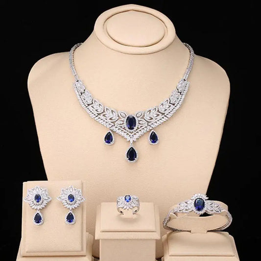 "Bridal Zirconia Jewelry Collection – Regal Bride Design"