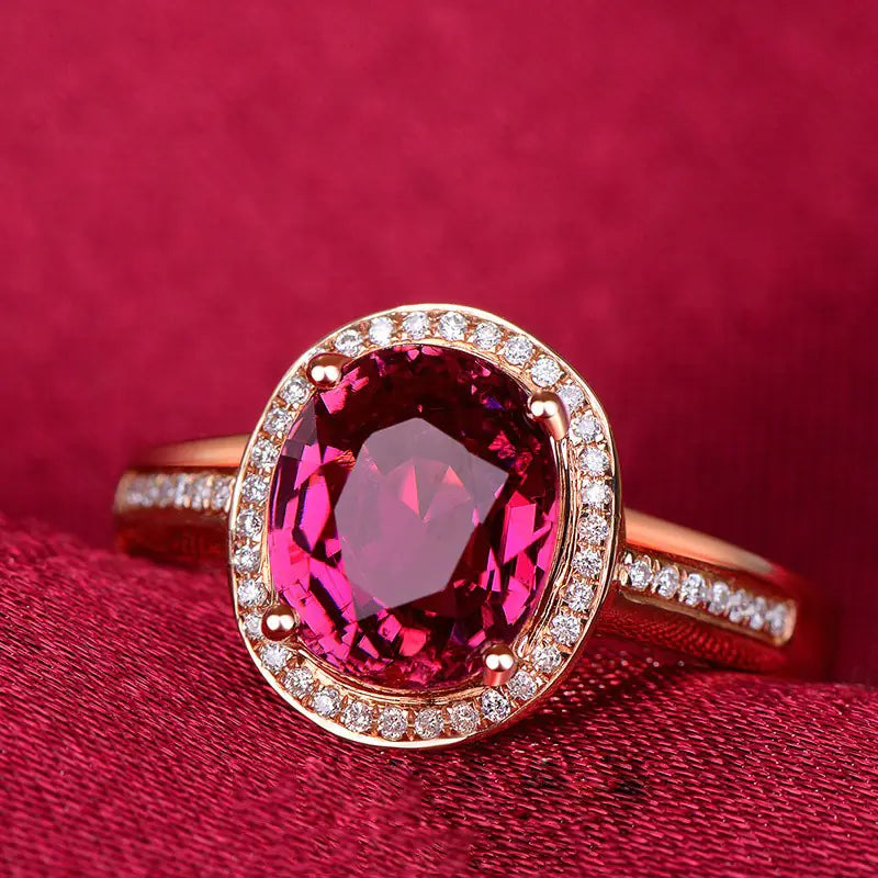 "Luxury Adjustable Red Ruby Diamond Ring – Statement Jewelry"