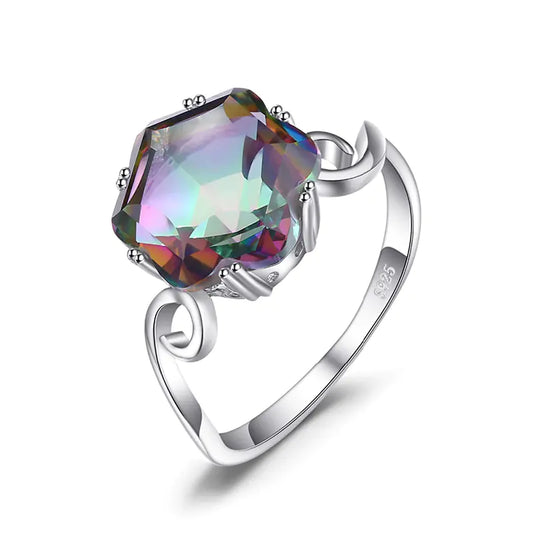 "Luxury Multicolor Zirconia Ring – Vibrant Elegance"