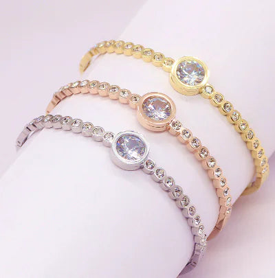 Elegant Gold-Plated Titanium Bracelet