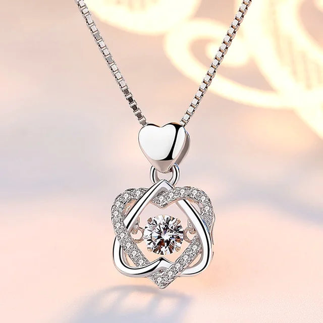 "Luxury Sterling Silver Heartbeat Necklace – Minimalist & Meaningful"