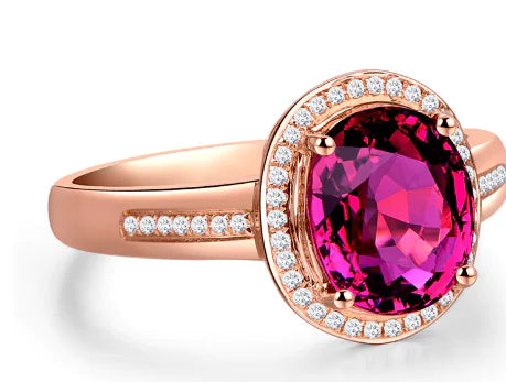 "Luxury Adjustable Red Ruby Diamond Ring – Statement Jewelry"