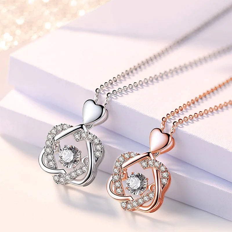 "Luxury Sterling Silver Heartbeat Necklace – Minimalist & Meaningful"