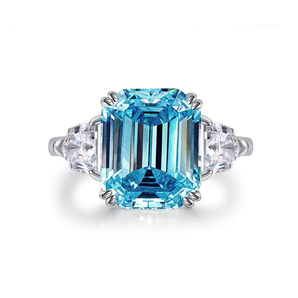 "Sky Blue Topaz Silver Ring – A Touch of Serenity"