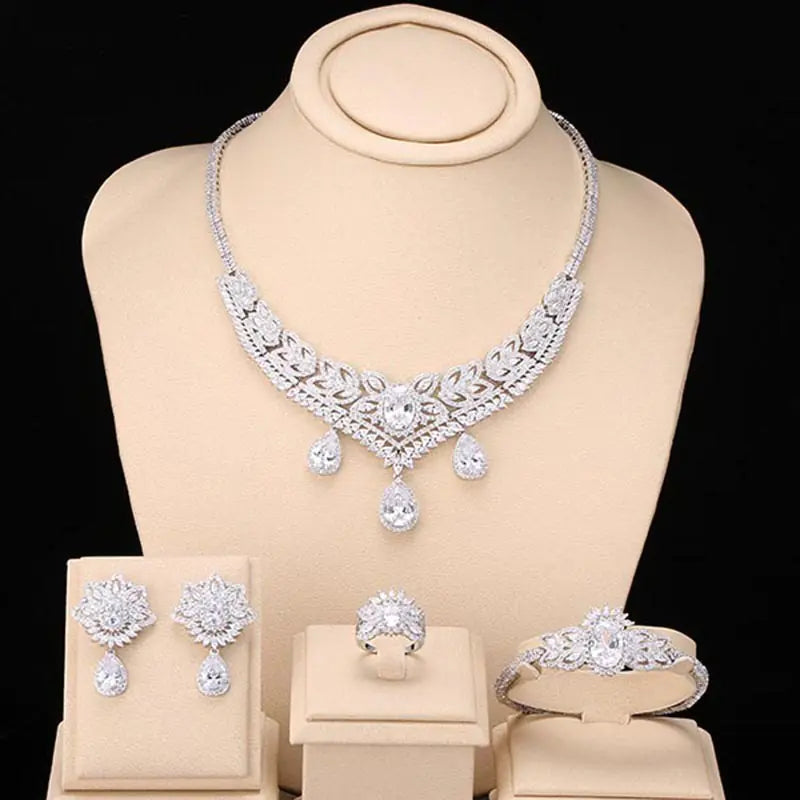 "Bridal Zirconia Jewelry Collection – Regal Bride Design"