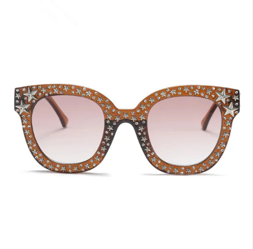 Elegant Star Diamond Cat Eye Sunglasses