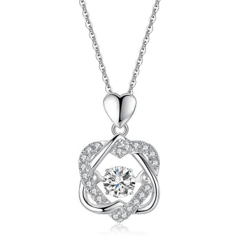 "Luxury Sterling Silver Heartbeat Necklace – Minimalist & Meaningful"